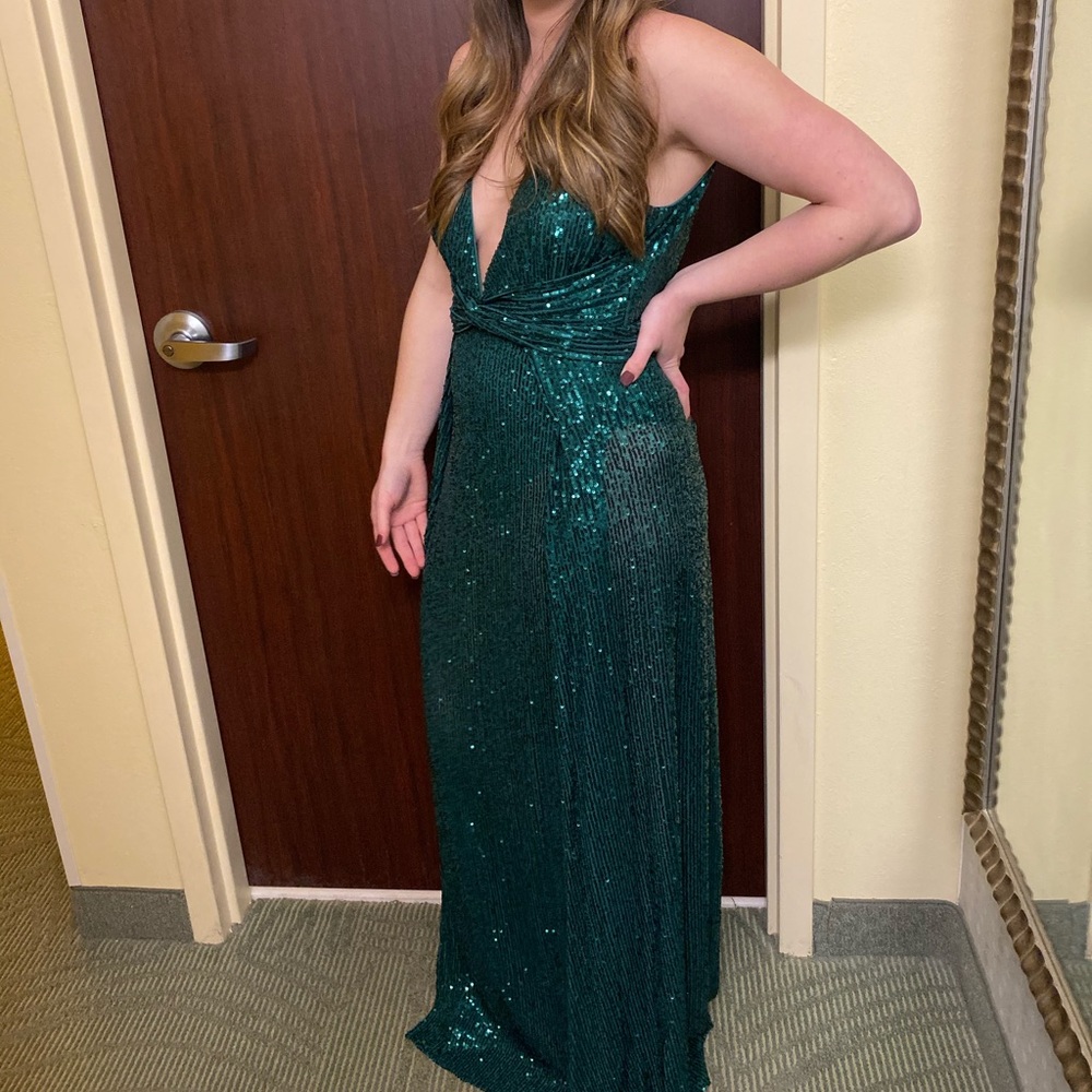 Holiday Dress, Green Sparkly, size Medium